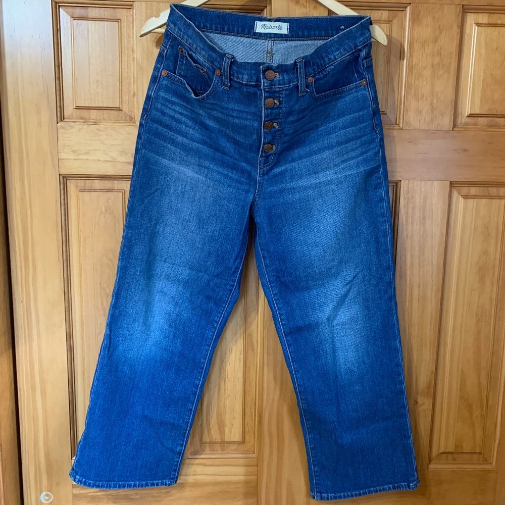 Madewell High Rise Slim Wide Leg Crop Jeans Sz 29